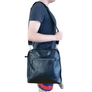 Kenneth Cole black leather bag